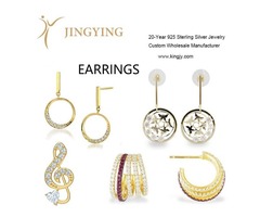 925 sterling silver earrings fine jewelry wholesale manufacturer - 1