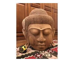 Beautiful Large Indonesian Wooden Carved Mask of Buddha Head | free-classifieds.co.uk - 4