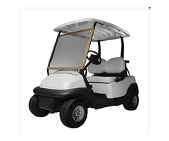 Classic Accessories Fairway Deluxe Portable Golf Cart Windshield, Sand/Clear | free-classifieds.co.uk - 1