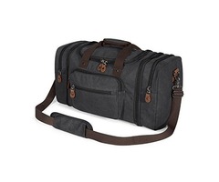 Plambag Canvas Duffle Bag for Travel, Oversized Duffel Overnight Weekend Bag(Dark Gray) | free-classifieds.co.uk - 1