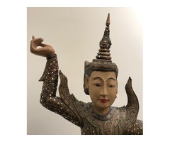 Big Lovely Wooden Statue of a Dancing Indonesian Figure | free-classifieds.co.uk - 3