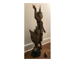 Big Lovely Wooden Statue of a Dancing Indonesian Figure | free-classifieds.co.uk - 4