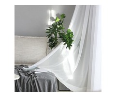 Buy  Soft Breeze White Sheer Curtains-Voila Voile - 3