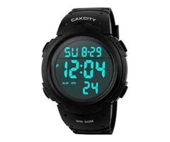 CakCity Men’s Digital Sports Watch LED Screen Large Face Military Watches  - 1
