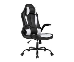 BestOffice PC Gaming Chair Ergonomic Office Chair Desk Chair with Lumbar Support Flip Up Arms  | free-classifieds.co.uk - 1
