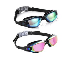 aegend Swim Goggles, Pack of 2 Swimming Goggles No Leaking Anti Fog UV Protection Crystal Clear Visi | free-classifieds.co.uk - 1