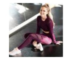 PCS/SET SEAMLESS WOMEN SPORT SUIT GYM WORKOUT CLOTHES LONG SLEEVE FITNESS | free-classifieds.co.uk - 1