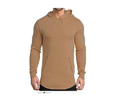 EVERWORTH Men’s Gym Workout Long Sleeve Hoodies Training Pullover Casual Hooded Sweatshirt - 1