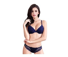 Super Push Up Sexy Bras Set Transparent Underwear Lingerie Lace Bra & Matching Panty For Women | free-classifieds.co.uk - 1