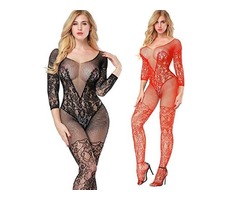 2 Pack Fishnet Bodystocking Lingerie Babydoll Crotchless Teddy Nightie Long Sleeve | free-classifieds.co.uk - 1