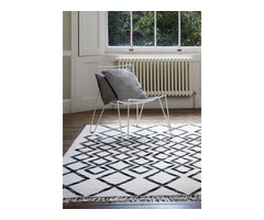 Hackney Rug by Asiatic Carpets in Diamond Mono Design | Rugs UK | free-classifieds.co.uk - 1