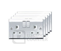 Polished Chrome Double Socket  - The Electrical Counter | free-classifieds.co.uk - 1