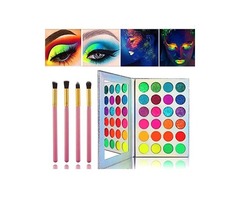 GLOW IN THE DARK PAINT, KALOLARY NEON EYESHADOW GLOW PALETTE - 1