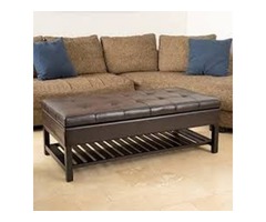 CHRISTOPHER KNIGHT HOME MIRIAM OTTOMAN WITH STORAGE AND BOTTOM RACK, ESPRESSO