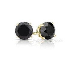 Black Diamond Earring for Men - 2