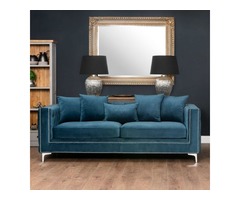 Buy Velvet Three Seater Sofa Set Online | free-classifieds.co.uk - 2