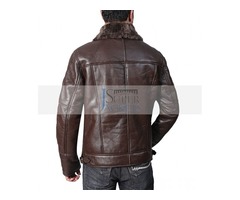 B3 AVIATOR BOMBER DARK BROWN FLIGHT LEATHER JACKET - 2