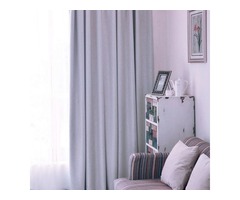 Silver Grey Curtains with Eyelets-Voila Voile | free-classifieds.co.uk - 2
