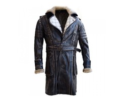 Black Friday—Elder Maxson Fall Out Distressed Leather Coat With Fur | free-classifieds.co.uk - 1