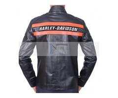 Harley Davidson Wrestler Goldberg Black Cowhide Leather Jacket | free-classifieds.co.uk - 2