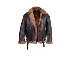 Happy Christmas| Men's Aviator B3 Ginger Brown Fur Bomber Flying Leather Jacket | free-classifieds.co.uk - 2