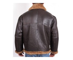 Happy Christmas| Men's Aviator B3 Ginger Brown Fur Bomber Flying Leather Jacket | free-classifieds.co.uk - 3