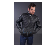 "Happy Christmas" Quilted Eric Northman Leather Jacket | free-classifieds.co.uk - 1