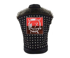 "Happy Christmas" Punk Gaming Watch Dog Leather Vest With Metal Studs | free-classifieds.co.uk - 1