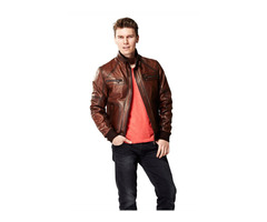 Ferret Antique Brown Classic Bomber Leather Jacket | free-classifieds.co.uk - 2