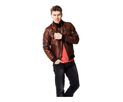 Ferret Antique Brown Classic Bomber Leather Jacket | free-classifieds.co.uk - 3