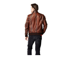 Ferret Antique Brown Classic Bomber Leather Jacket | free-classifieds.co.uk - 4