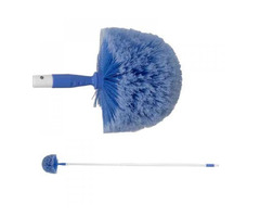Extendable Domed Cobweb Brush With Telescopic Handle - 1