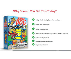 90+ Studio-Quality Super Dog Coloring and Trace the Dash Pages for Kids (with Commercial License) | free-classifieds.co.uk - 1
