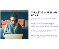 Join Adzooma for FREE and get $125 in Microsoft ads when you spend $25 - 2