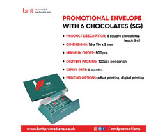 Promotional Envelope With 6 Chocolates (5g) | free-classifieds.co.uk - 1