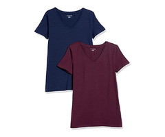 Amazon Essentials Women's Classic-Fit Short-Sleeve V-Neck T-Shirt | free-classifieds.co.uk - 1