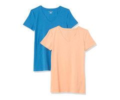 Amazon Essentials Women's Classic-Fit Short-Sleeve V-Neck T-Shirt | free-classifieds.co.uk - 3