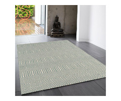 Want to create a cozy haven in your bedroom? Buy sloan duck egg geometric rug | free-classifieds.co.uk - 1