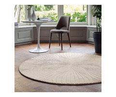 Buy High Quality Cost Effective Folia Round Circle Modern Floral Rugs from Bedding Mill UK! - 1