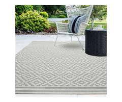 Buy Affordable Patio PAT11 Diamond Grey Outdoor Rug by Asiatic - 1