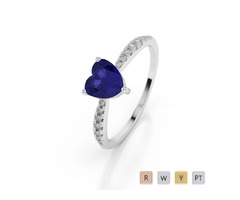 Designer Collection  Blue Sapphire Rings Online - 2