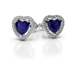 Buy Blue Sapphire Earrings Online - 1