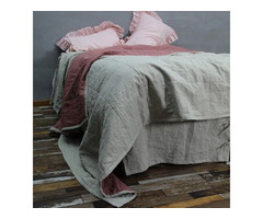 Shop Our Linen Quilted Bedspread With Cotton Padding | free-classifieds.co.uk - 1