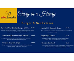 Spice & Spirits Curry in a Hurry Burger & Sandwiches    | free-classifieds.co.uk - 1