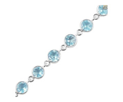 Natural Aquamarine Jewelry with Silver Clasp - 1