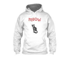 Funny Meow Cat White Tee shirt For Women's | free-classifieds.co.uk - 1