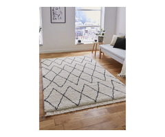Boho Rug by Think Rugs in 8280 White/Black Design | free-classifieds.co.uk - 1
