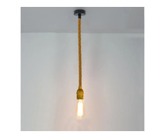 Industrial Retro Hemp Rope Pendant Light Holder E27 Loft Base Hanging Lamp  | free-classifieds.co.uk - 1