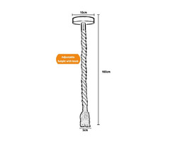 Industrial Retro Hemp Rope Pendant Light Holder E27 Loft Base Hanging Lamp  | free-classifieds.co.uk - 6