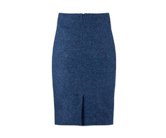 Victoria Harris Plain Tweed Skirt in Blue Color | free-classifieds.co.uk - 3